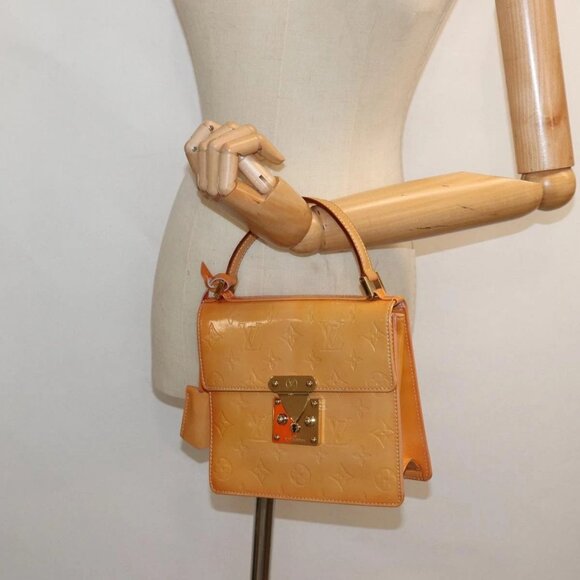 LOUIS VUITTON Vernis Spring Street Hand Bag Marshmallow Pink M91033 Auth 80345 - Picture 3 of 16